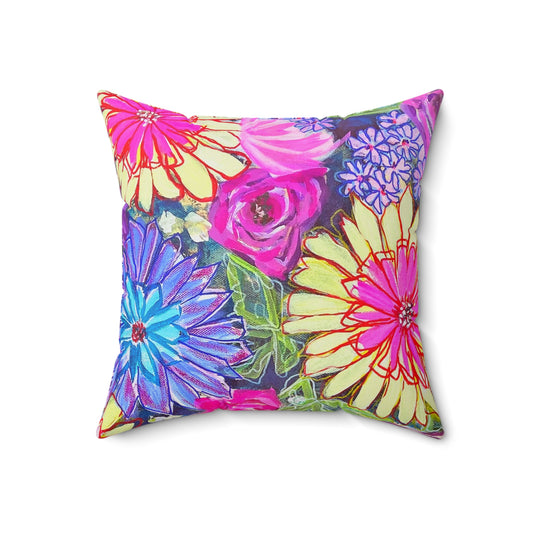 Garden Party Square Throw Pillow