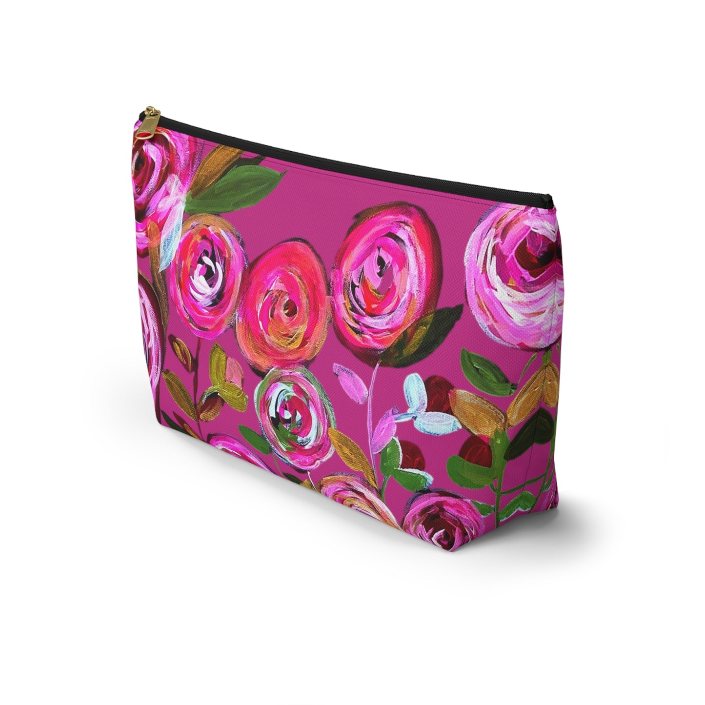 Midnight Blossoms Pink Accessory Bag