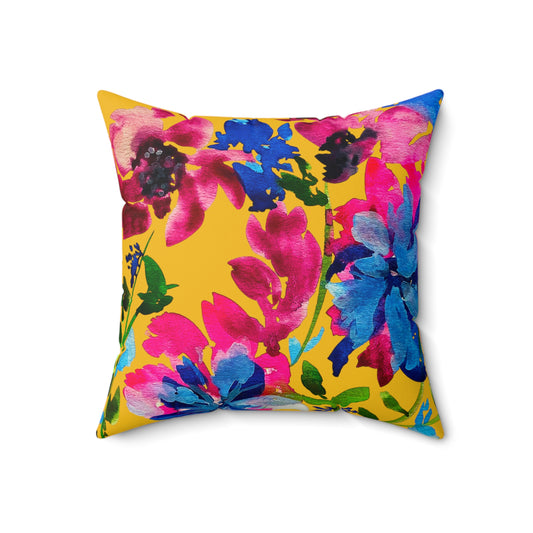 Serendipity Yellow Throw Pillow