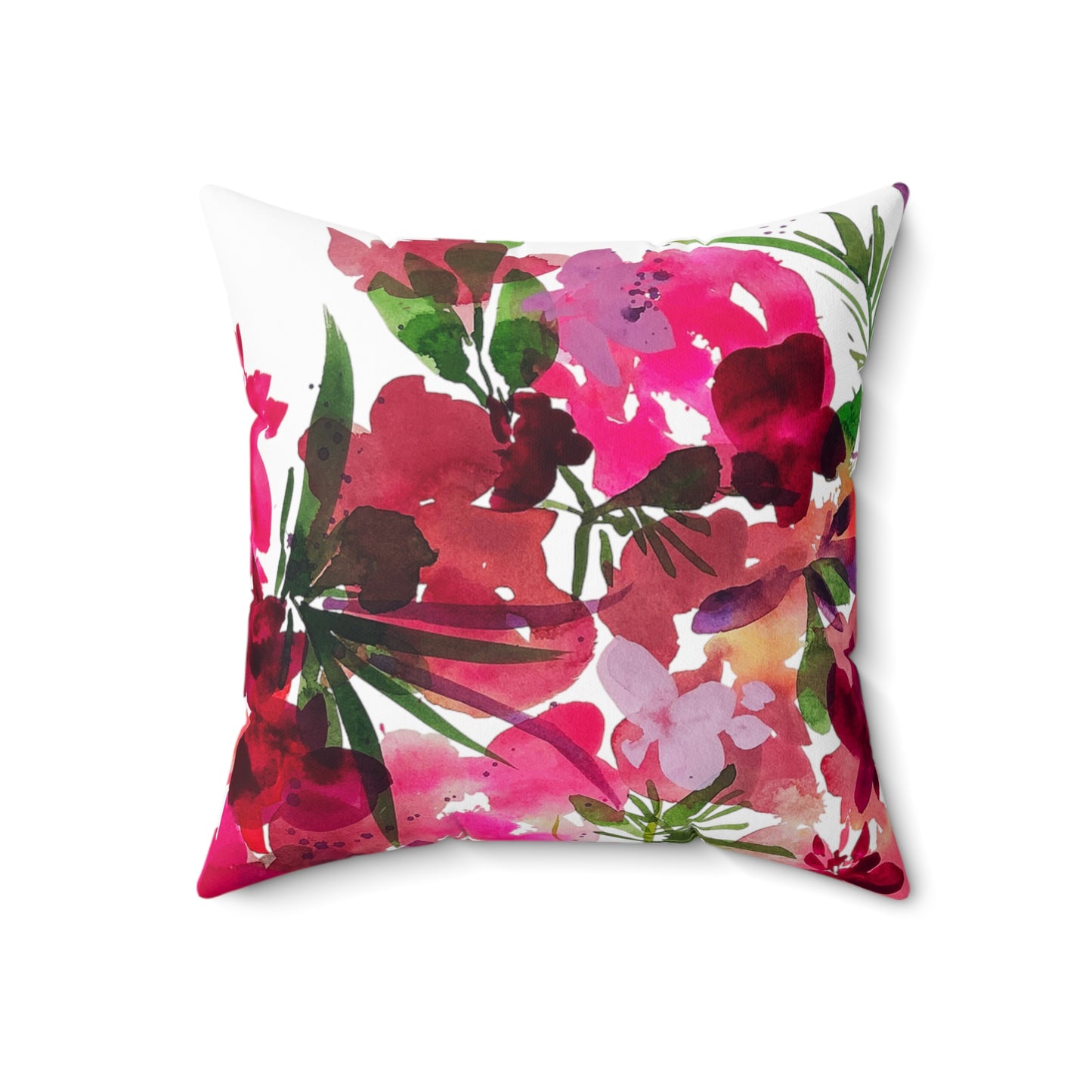 MayFlowers White Throw Pillow