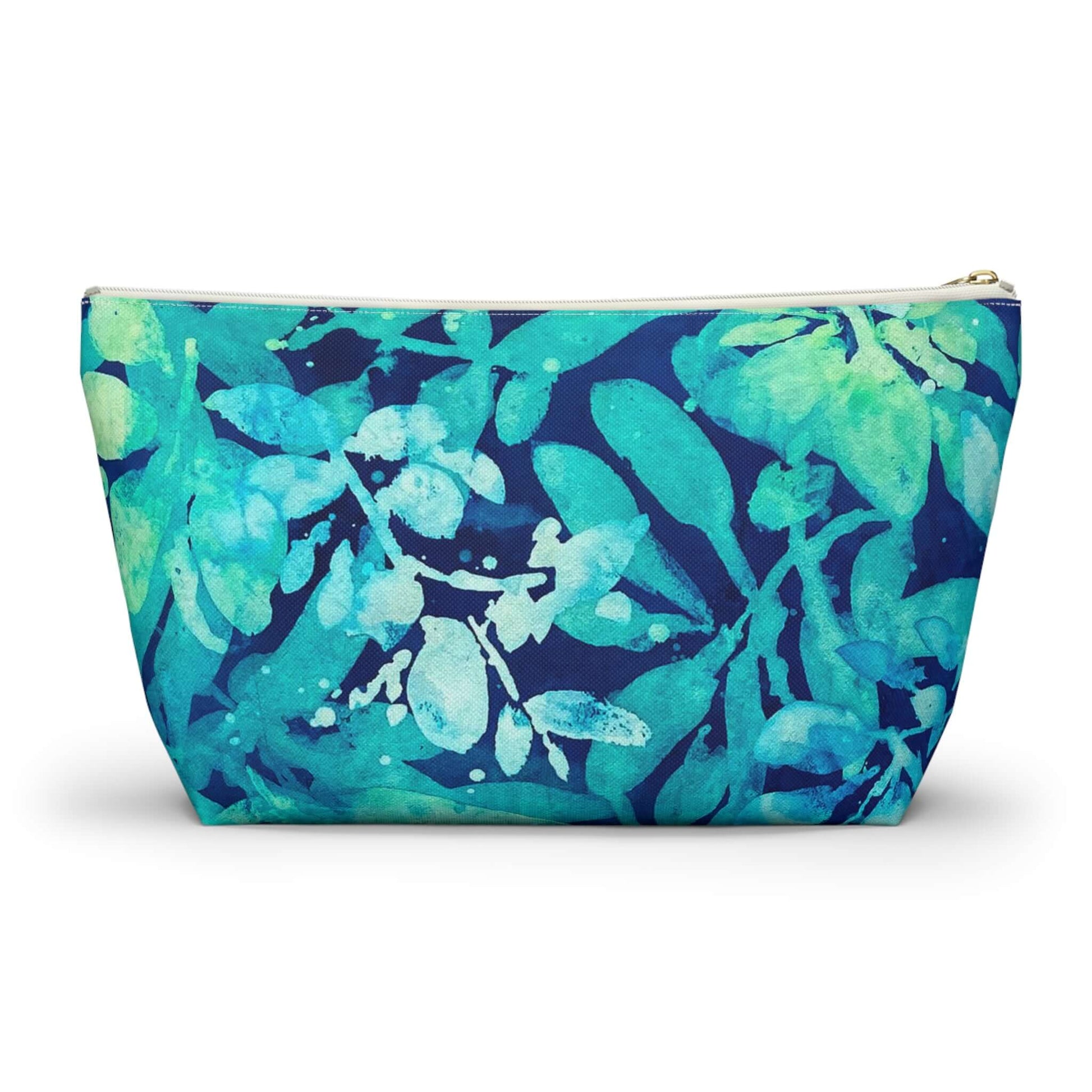 tropical beach cosmetic makeup bag watercolor art 