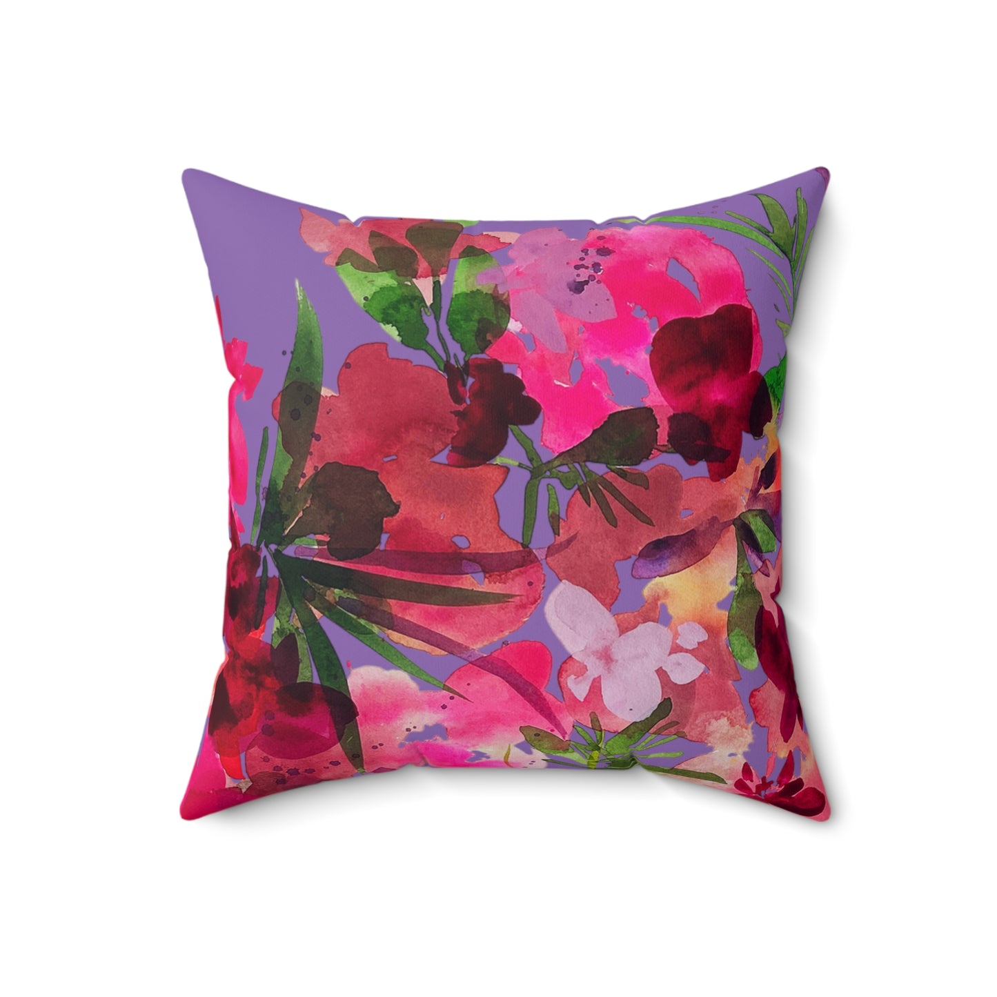 MayFlowers Purple Throw Pillow