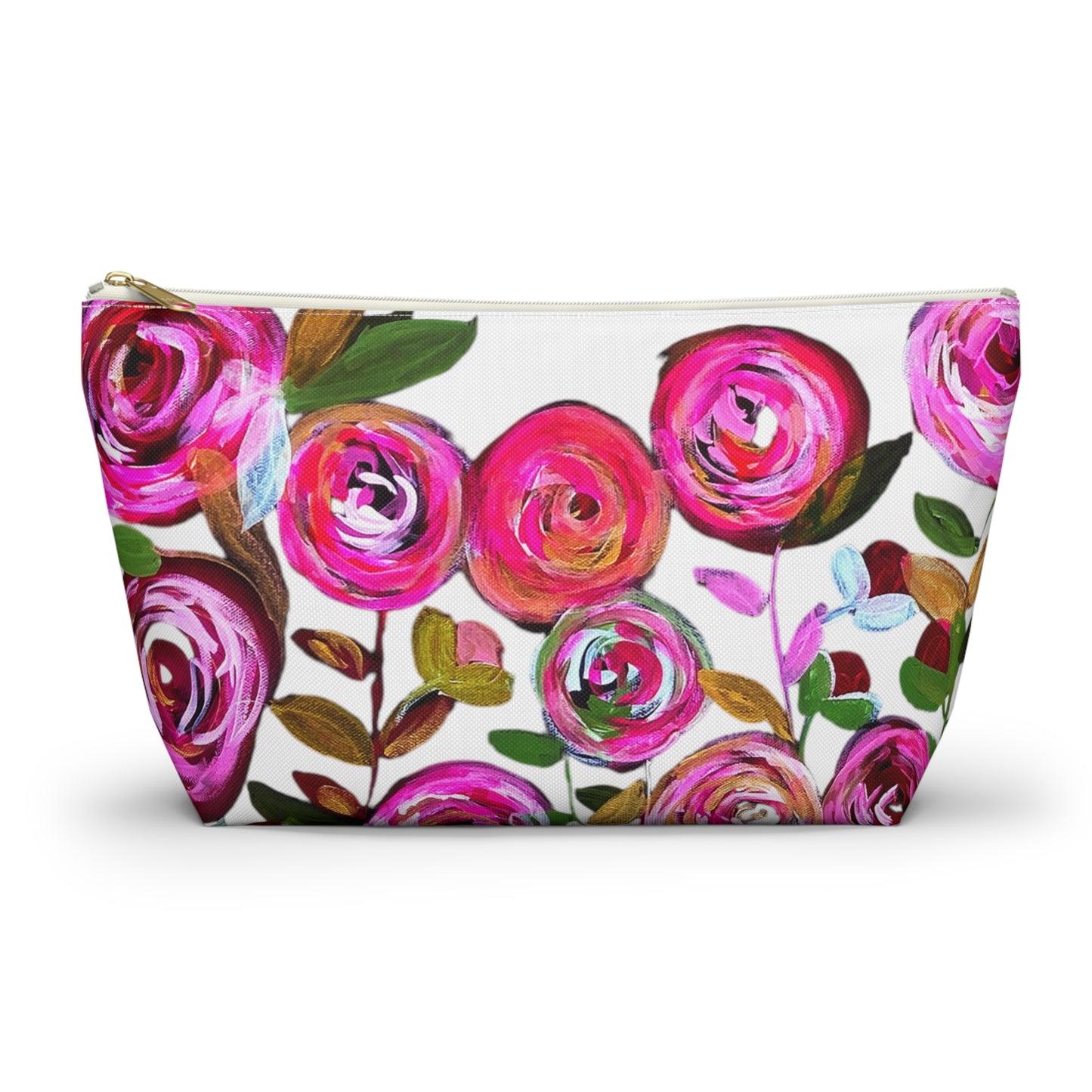 cute flower pink cosmetic travel accessory bag boho teen mom gift