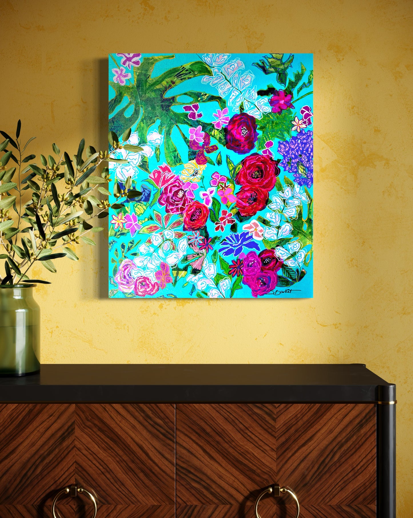 Bora Bora Flora Giclée Canvas Print