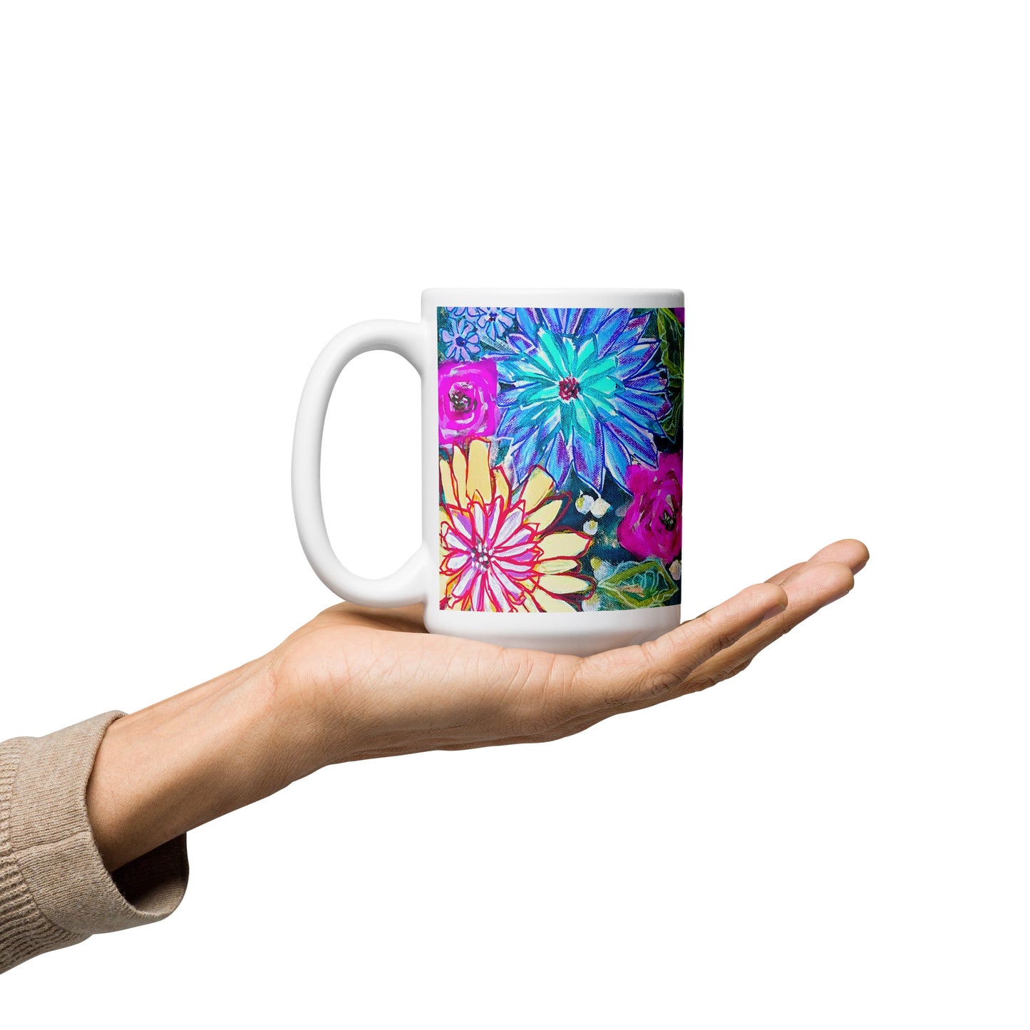 Garden Party White Glossy Mug