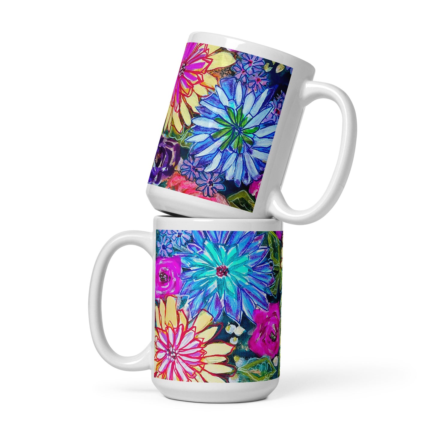 Garden Party White Glossy Mug