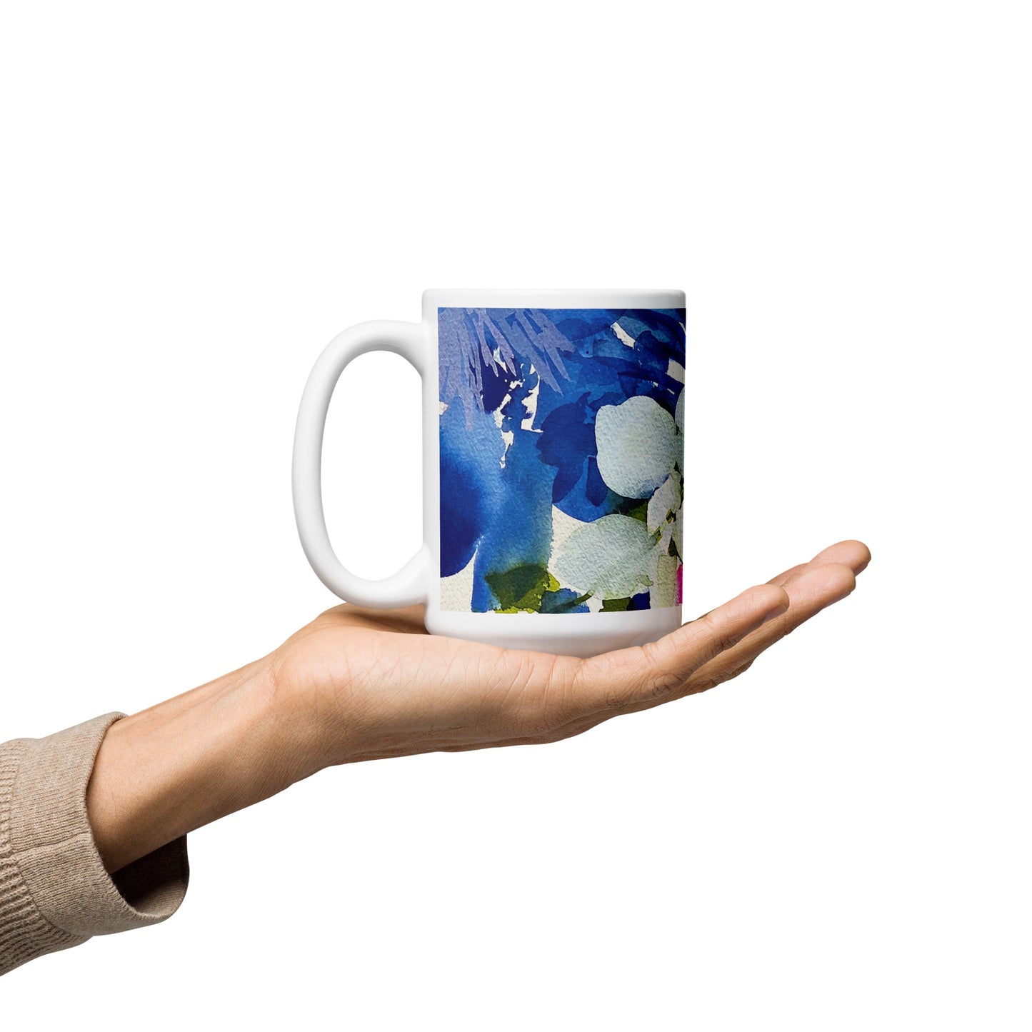 Blue Hawaii White Glossy Mug